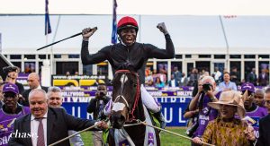 Image of horse Sparkling Water with smiling jockey | Kuda