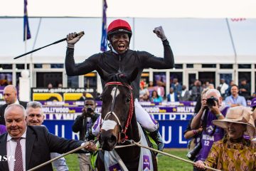 Image of horse Sparkling Water with smiling jockey | Kuda